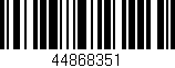 Código de barras (EAN, GTIN, SKU, ISBN): '44868351'