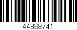 Código de barras (EAN, GTIN, SKU, ISBN): '44868741'