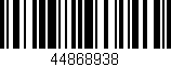 Código de barras (EAN, GTIN, SKU, ISBN): '44868938'