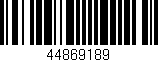 Código de barras (EAN, GTIN, SKU, ISBN): '44869189'