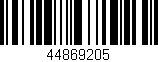 Código de barras (EAN, GTIN, SKU, ISBN): '44869205'