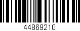 Código de barras (EAN, GTIN, SKU, ISBN): '44869210'