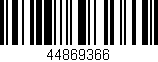 Código de barras (EAN, GTIN, SKU, ISBN): '44869366'