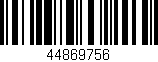 Código de barras (EAN, GTIN, SKU, ISBN): '44869756'