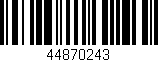 Código de barras (EAN, GTIN, SKU, ISBN): '44870243'
