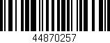 Código de barras (EAN, GTIN, SKU, ISBN): '44870257'