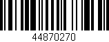 Código de barras (EAN, GTIN, SKU, ISBN): '44870270'