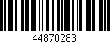 Código de barras (EAN, GTIN, SKU, ISBN): '44870283'