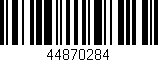 Código de barras (EAN, GTIN, SKU, ISBN): '44870284'