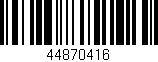 Código de barras (EAN, GTIN, SKU, ISBN): '44870416'