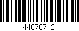 Código de barras (EAN, GTIN, SKU, ISBN): '44870712'