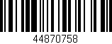 Código de barras (EAN, GTIN, SKU, ISBN): '44870758'