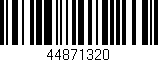 Código de barras (EAN, GTIN, SKU, ISBN): '44871320'