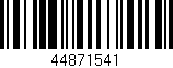 Código de barras (EAN, GTIN, SKU, ISBN): '44871541'
