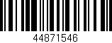 Código de barras (EAN, GTIN, SKU, ISBN): '44871546'