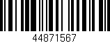 Código de barras (EAN, GTIN, SKU, ISBN): '44871567'