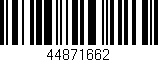 Código de barras (EAN, GTIN, SKU, ISBN): '44871662'