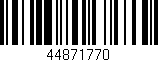 Código de barras (EAN, GTIN, SKU, ISBN): '44871770'