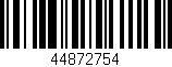 Código de barras (EAN, GTIN, SKU, ISBN): '44872754'