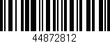 Código de barras (EAN, GTIN, SKU, ISBN): '44872812'