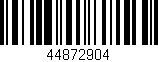 Código de barras (EAN, GTIN, SKU, ISBN): '44872904'