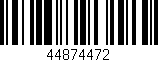 Código de barras (EAN, GTIN, SKU, ISBN): '44874472'