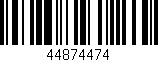 Código de barras (EAN, GTIN, SKU, ISBN): '44874474'