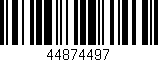Código de barras (EAN, GTIN, SKU, ISBN): '44874497'