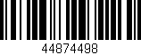 Código de barras (EAN, GTIN, SKU, ISBN): '44874498'