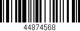 Código de barras (EAN, GTIN, SKU, ISBN): '44874568'