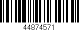 Código de barras (EAN, GTIN, SKU, ISBN): '44874571'