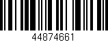 Código de barras (EAN, GTIN, SKU, ISBN): '44874661'