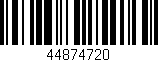 Código de barras (EAN, GTIN, SKU, ISBN): '44874720'