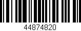 Código de barras (EAN, GTIN, SKU, ISBN): '44874820'