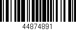 Código de barras (EAN, GTIN, SKU, ISBN): '44874891'