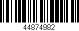 Código de barras (EAN, GTIN, SKU, ISBN): '44874982'