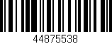 Código de barras (EAN, GTIN, SKU, ISBN): '44875538'