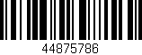 Código de barras (EAN, GTIN, SKU, ISBN): '44875786'