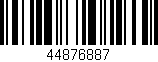 Código de barras (EAN, GTIN, SKU, ISBN): '44876887'