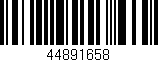 Código de barras (EAN, GTIN, SKU, ISBN): '44891658'