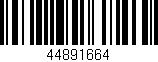 Código de barras (EAN, GTIN, SKU, ISBN): '44891664'