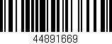Código de barras (EAN, GTIN, SKU, ISBN): '44891669'