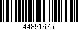 Código de barras (EAN, GTIN, SKU, ISBN): '44891675'
