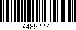 Código de barras (EAN, GTIN, SKU, ISBN): '44892270'