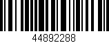 Código de barras (EAN, GTIN, SKU, ISBN): '44892288'