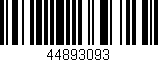 Código de barras (EAN, GTIN, SKU, ISBN): '44893093'