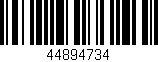 Código de barras (EAN, GTIN, SKU, ISBN): '44894734'