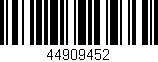 Código de barras (EAN, GTIN, SKU, ISBN): '44909452'