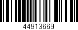 Código de barras (EAN, GTIN, SKU, ISBN): '44913669'