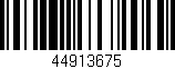 Código de barras (EAN, GTIN, SKU, ISBN): '44913675'